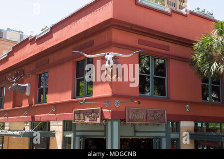 The Buckhorn Saloon and Museum, and Texas Ranger Museum, downtown San Antonio, Texas USA Stock Photo