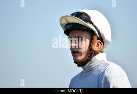 Jockey David Probert during day three of The Bet365 Craven Meeting at Newmarket Racecourse. PRESS ASSOCIATION Photo. Picture date: Thursday April 19, 2018. See PA story RACING Newmarket. Photo credit should read: Joe Giddens/PA Wire Stock Photo