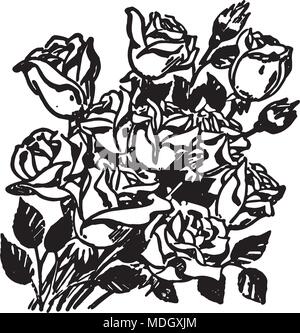 Illustration of bouquet roses Stock Vector Image & Art - Alamy