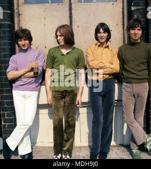 SMALL FACES  English pop group about 1968. From left: Kenney Jones, Steve Marriott, Ian McLagan, Ronnie Lane Stock Photo
