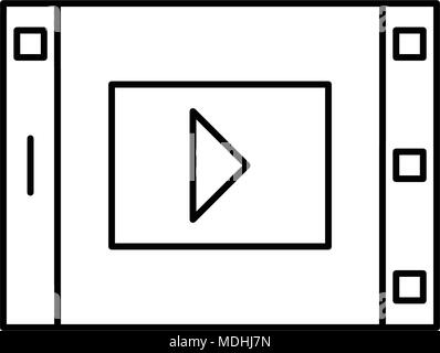 Phone player icon. vector icon. outline style Stock Vector