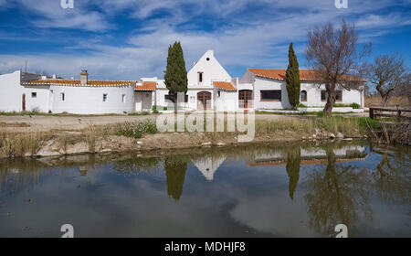 Typical Gardian house in Saintes Maries de la Mer - Camargue - Provence - France Stock Photo