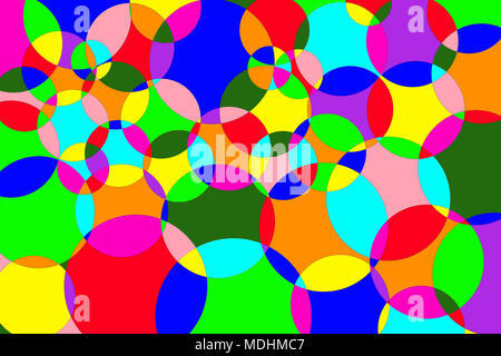 Abstract random multi coloured background made from circles Stock Photo