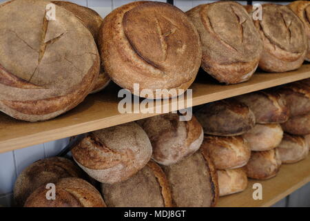 freshly baked sourdough bread Stock Photo