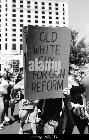 March For Our Lives Nationwide Event in Downtown Orlando, Florida (2018). Stock Photo