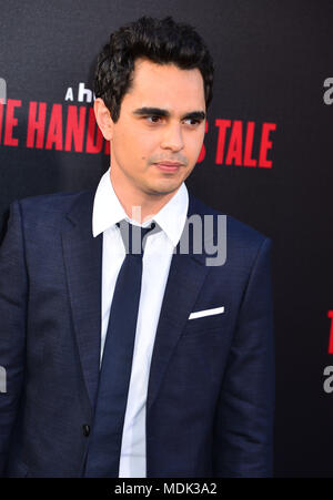 Los Angeles, USA. 19th Apr, 2018. Max Minghella  attends the premiere of Hulu's 'The Handmaid's Tale' on April 19, 2018 in Hollywood, California. Credit: Tsuni / USA/Alamy Live News Stock Photo