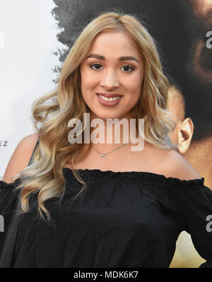 Los Angeles, USA. 19th Apr, 2018.  Marilyn Flores attends the Los Angeles Premiere of 'Traffik' at ArcLight Hollywood on April 19, 2018 in Los Angeles, California. Photo by Barry King/Alamy Live News Stock Photo