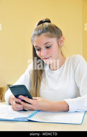 Student in math class Stock Photo