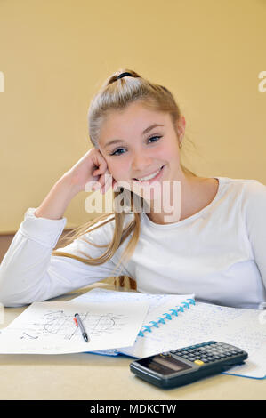 Student in math class Stock Photo