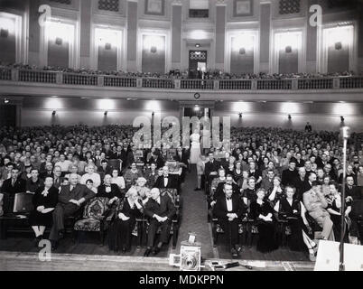 Audience at the Royal Geographical Society lecture at City Hall, Stock Photo