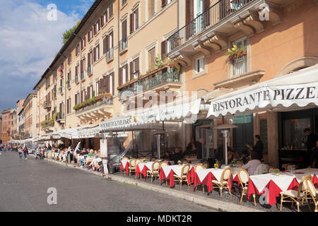 Restaurants and street cafes on the square, Piazza Navona, Rome, Lazio, Italy Stock Photo