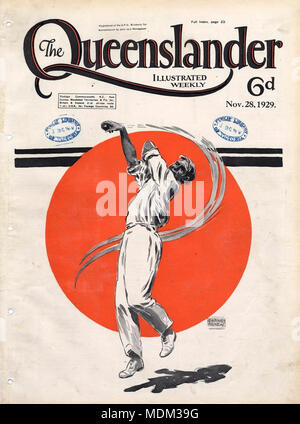Illustrated front cover from The Queenslander, November 28, 1929 Stock Photo
