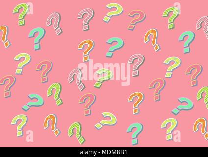 Question Funky colorful funky question marks Stock Photo - Alamy