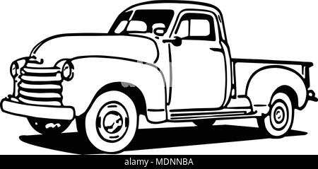 old pickup truck clipart