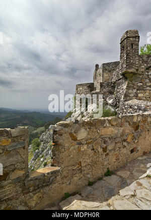 Defensive constructions of old Portuguese town. Stock Photo