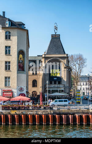 Berlin,Mitte,Berliner Ensemble theatre,Theater am Schiffbauerdamm.Historic playhouse building exterior next to River Spree. Established 1949 by Brecht Stock Photo