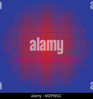 Abstract Illustration od Red Dots Over Bright Blue Background Stock Vector