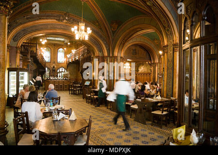 Bucharest, Romania; Caru cu Bere (The Beer Cart) Restaurant Stock Photo