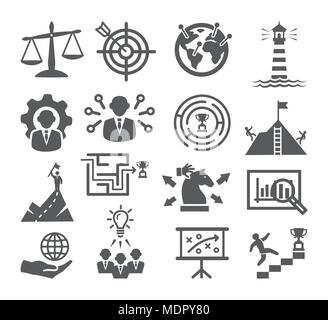 Strategy and Management icons Stock Vector