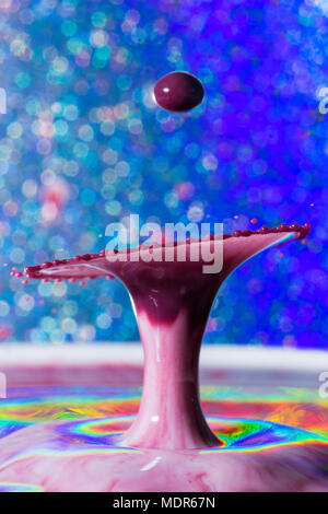 Catching a droplet Stock Photo
