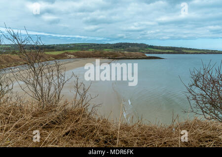 A view of Traeth Yr Ora on the Lligwy to Dulas coastal path on Anglesey ...