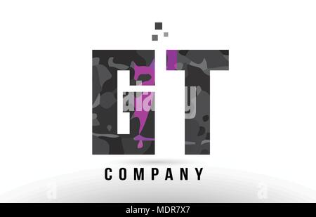 GT G T Purple Letter Logo Design with Creative Liquid Effect Flowing ...