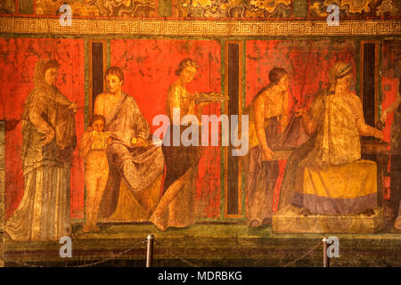 Roman Fresco, Villa Of The Mysteries, Villa Dei Misteri, Excavations Of ...