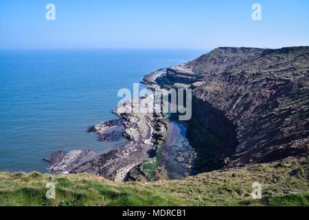 Neptune’s Bath House Filey Brigg Stock Photo