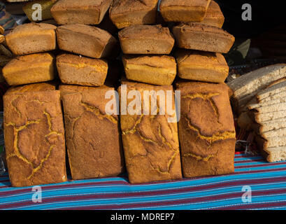 Loaf of Corn bread freshly made of corn flour Stock Photo