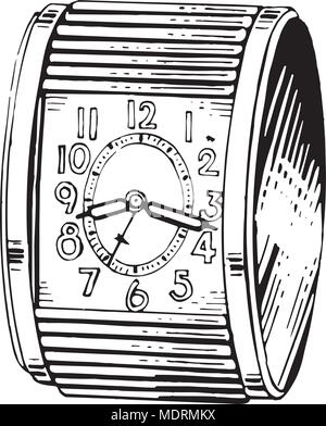 Alarm Clock - Retro Clipart Illustration Stock Vector Image & Art - Alamy
