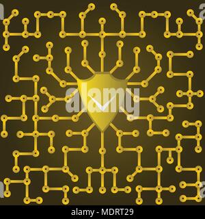 Information security concept vector background. Vector background with gradient use Stock Vector