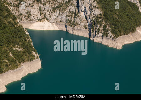 The famous Piva Canyon with fantastic reservoir. National park Durmitor, Montenegro Stock Photo