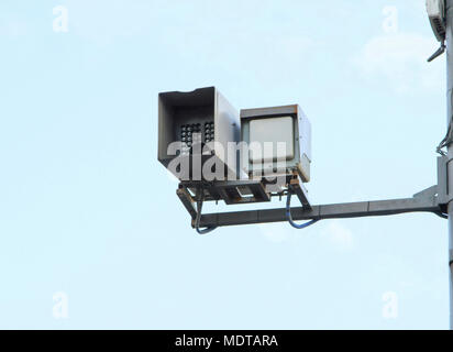 speed control camera on a pole Stock Photo