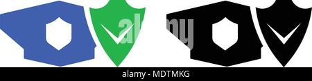 Military security icon. Vector icon. Flat style Stock Vector