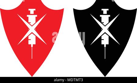 Stop the drug icon. Vector icon. Flat style Stock Vector