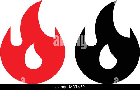 Fire flat icon. Vector icon Flat style Stock Vector