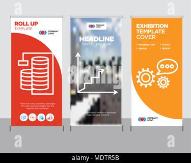 3d data analytics modern business roll up banner design template, Data analytics ascending creative poster stand or brochure concept, Database Analysi Stock Vector