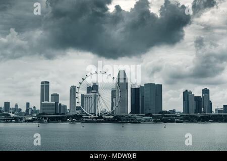 Business downtown and city landscape of Singapore. Stock Photo