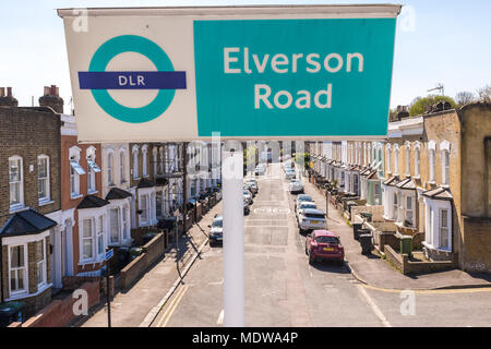 Elverson Road DLR Station, Lewisham, London England United Kingdom UK