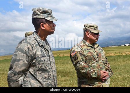 U.S. Air Force Lt. Col. Eric Yarrell (left), Joint Task Force-Bravo