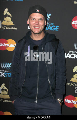 LOS ANGELES, CA - FEBRUARY 13: Avicii at the 2016 Grammys Radio Row Day2  presented by Westwood One, Staples Center, Los Angeles, California on February 13, 2016. Credit: David Edwards/MediaPunch