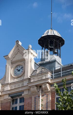 Paris, 101 avenue de la république, lycee Voltaire, court of honour, Stock Photo