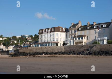 France, Bessin, the D-Day Landing beaches, Arromanches les bains, seafront Stock Photo