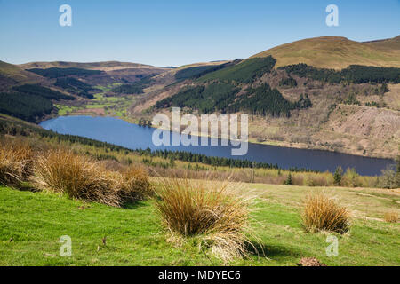 Looking Down on the Talybont Valley and Reservoir in the Brecon Beacons National Park Stock Photo