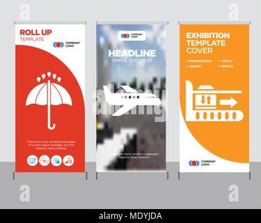 Train Modern Business Roll Up Banner Design Template Ship