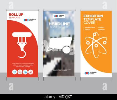 Chemistry - line design brochure poster template A4 Stock Vector Image ...