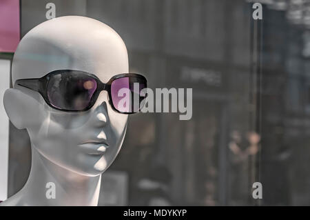 beautiful profile face robot girl in style cyberpunk with