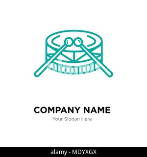 Drums company logo design template, Business corporate vector icon Stock Vector