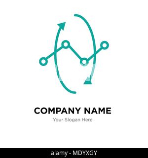 Data analytics interface circles company logo design template, Business corporate vector icon Stock Vector