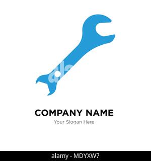 adjustable wrench company logo design template, Business corporate vector icon Stock Vector